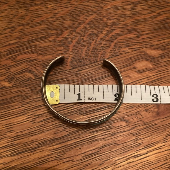 Navajo Signed J Nezzie Silver Turquoise Native American Cuff Bracelet  **As Is** - Picture 10 of 11